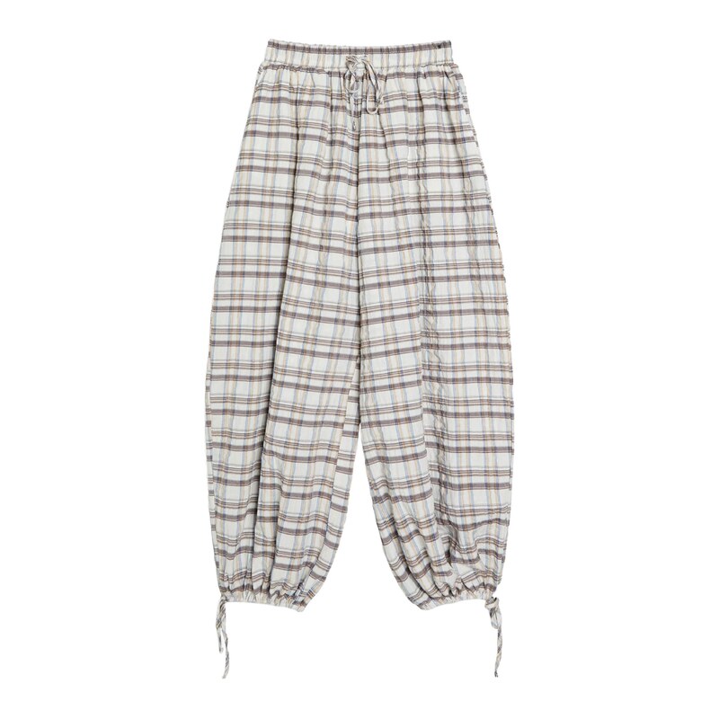 Bershka Kalhoty světlemodrá / čokoládová / tmavě oranžová / bílá