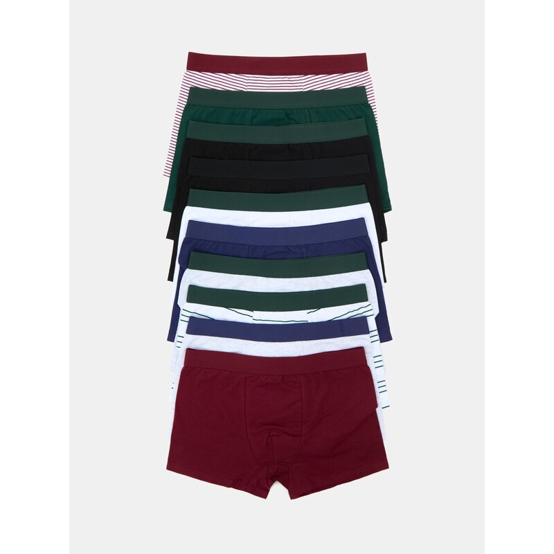Sinsay - Bavlněné boxerky 10-pack - vícebarevná