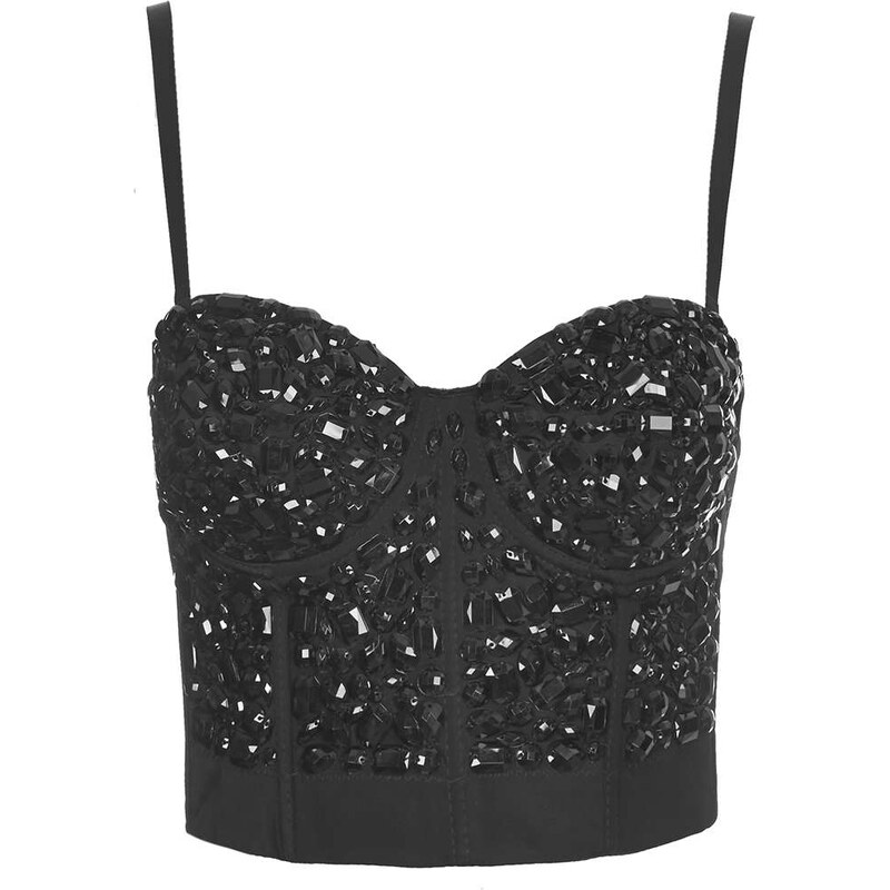 Topshop **Beaded Bustier by WYLDR