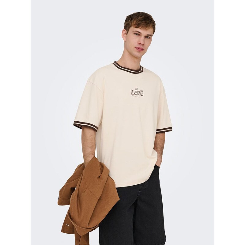 Tričko ONLY & SONS Beige 6248710