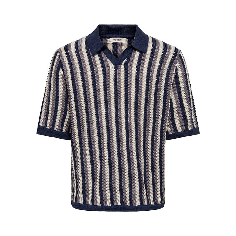 Svetr ONLY & SONS Dunkelblau/ Beige 834172