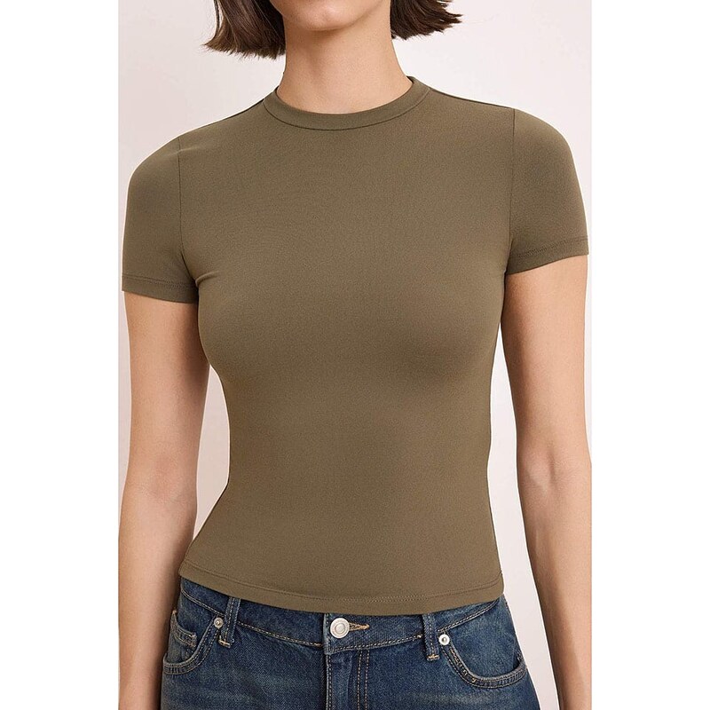 Tričko trendyol Khaki 8769863