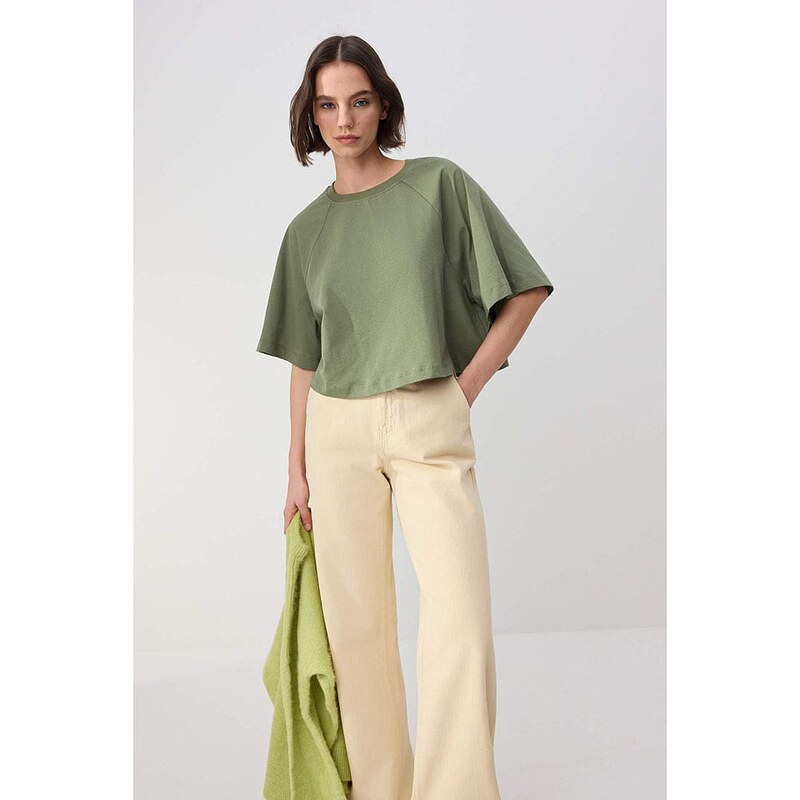 Tričko trendyol Khaki 963639