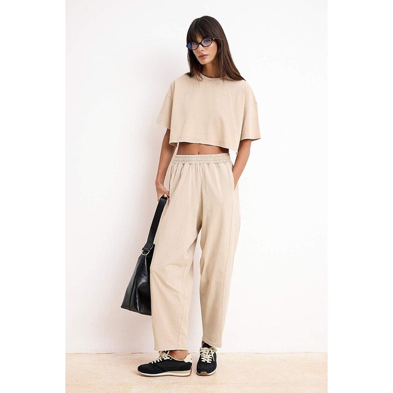 Tričko trendyol Beige 3426292