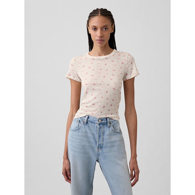Tričko GAP Creme/ Pink 6857176