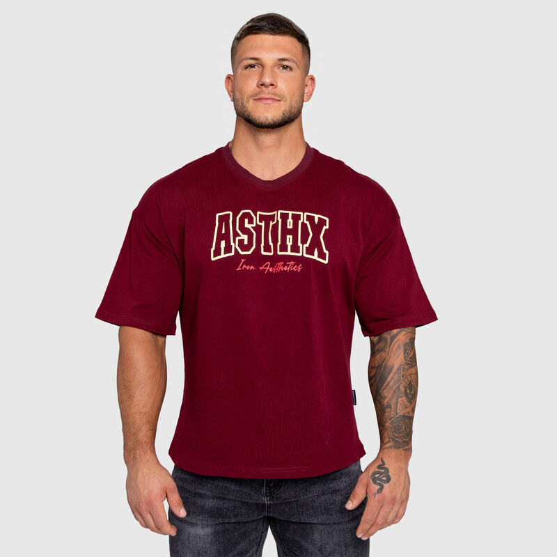 Pánské tričko Iron Aesthetics ASTHX, maroon
