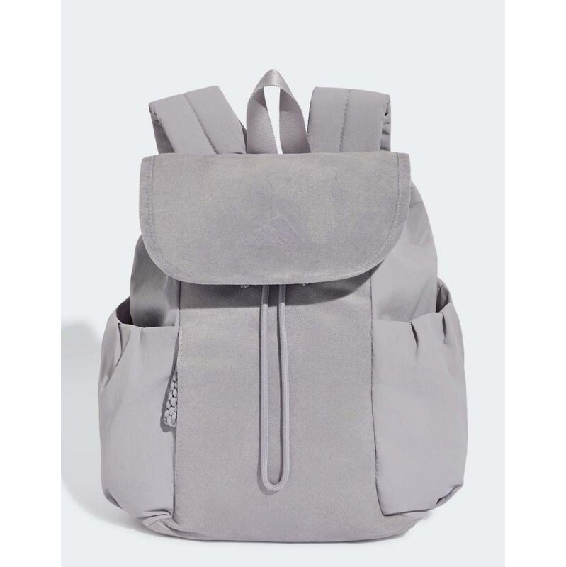 adidas performance Soft lux flap backpack in glory grey