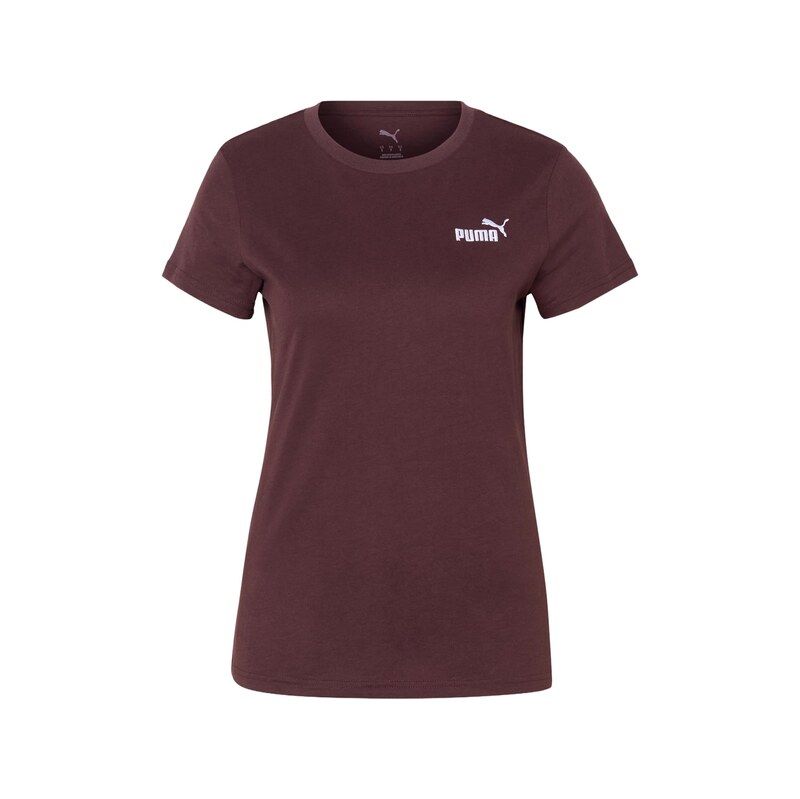 PUMA Tričko ESS Small No. 1 čokoládová / bílá