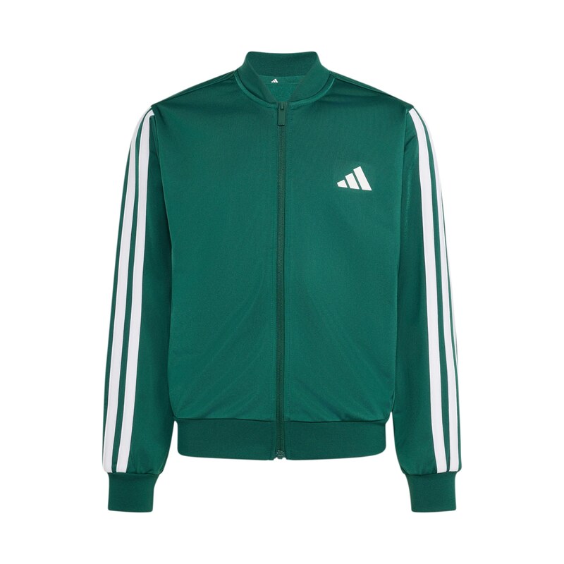 ADIDAS SPORTSWEAR Sportovní mikina tmavě zelená / bílá