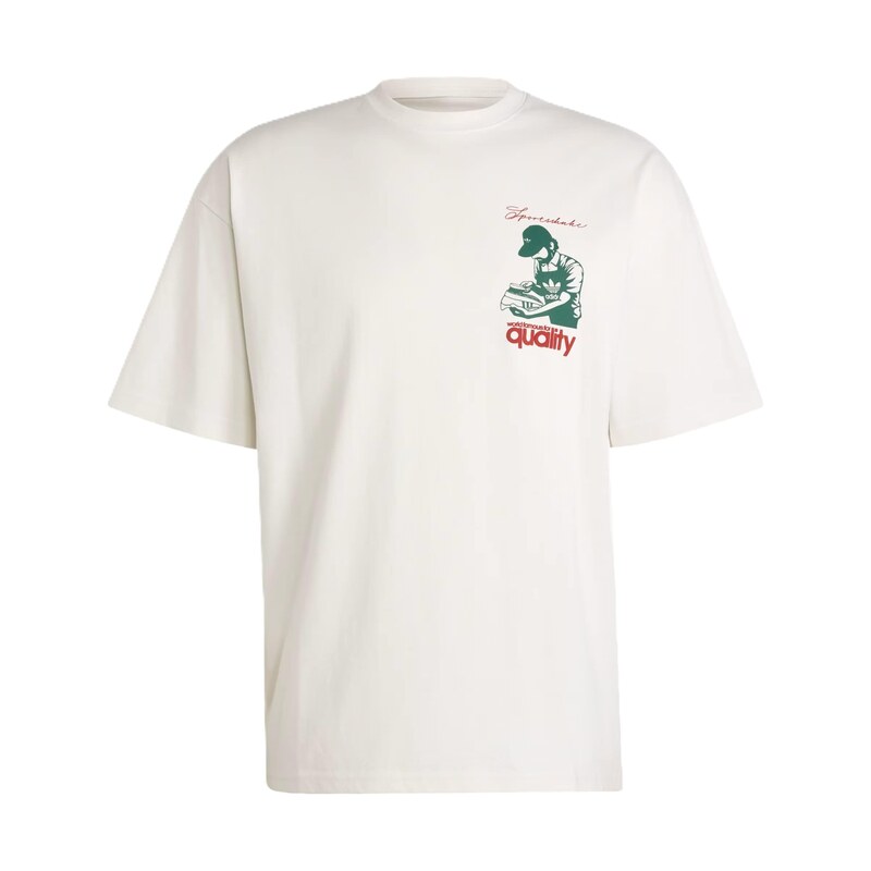 ADIDAS ORIGINALS Tričko Quality zelená / červená / bílá