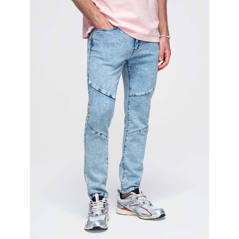 Ombre Pánské mramorové slim fit džíny