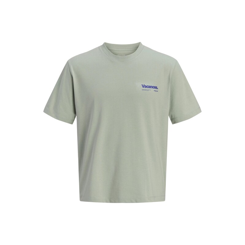 JACK & JONES Tričko enciánová modrá / zelená / pastelově zelená