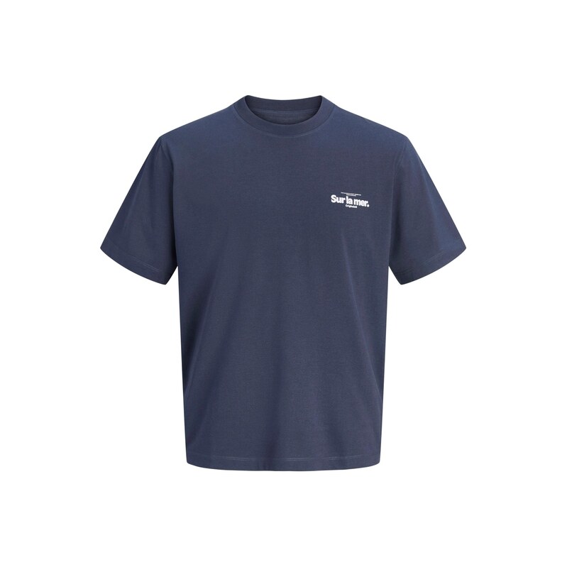 JACK & JONES Tričko světlemodrá / hnědá / tmavě šedá / bílá