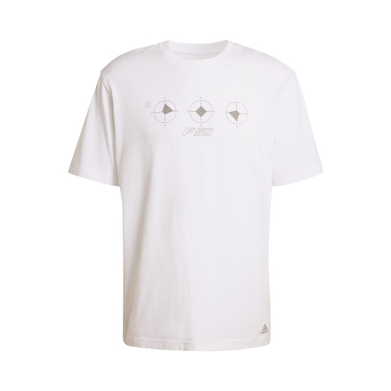 ADIDAS ORIGINALS Tričko F50 stříbrně šedá / bílá
