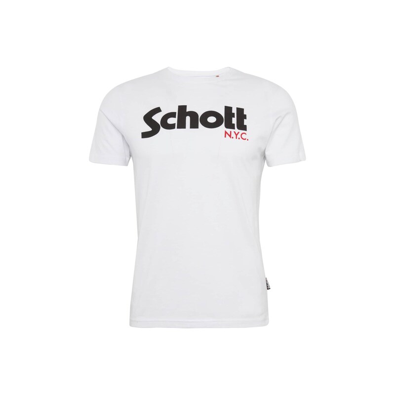 Schott NYC Tričko červená / černá / bílá