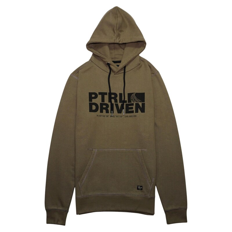Petrol Industries Mikina khaki / černá