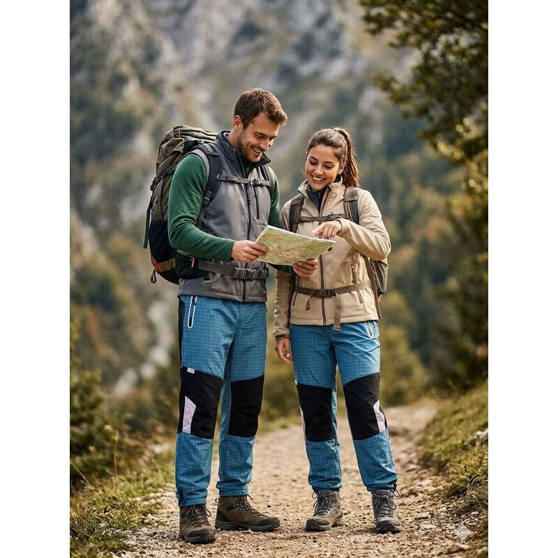 Outdoorové plátěné kalhoty Kugo FK7610 tyrkysové, vel. L