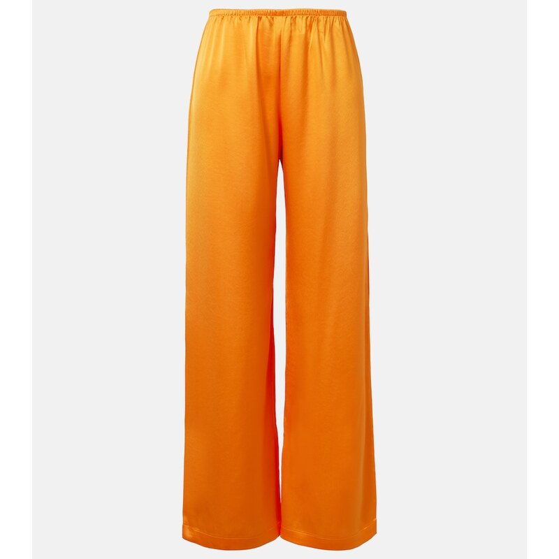 Leset Barb satin wide-leg pants