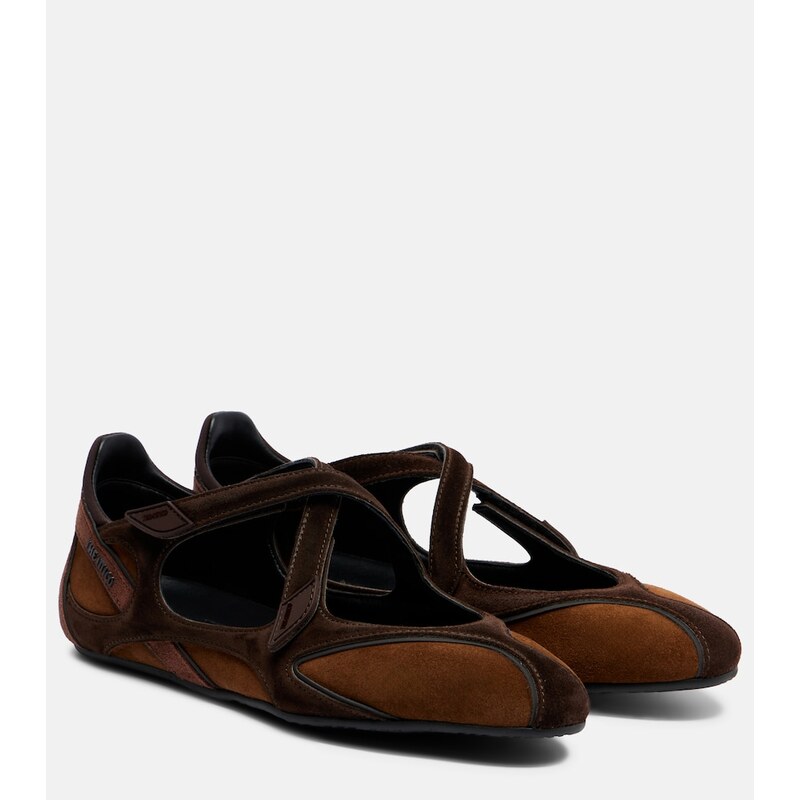 The Attico Floor 01 suede ballet flats