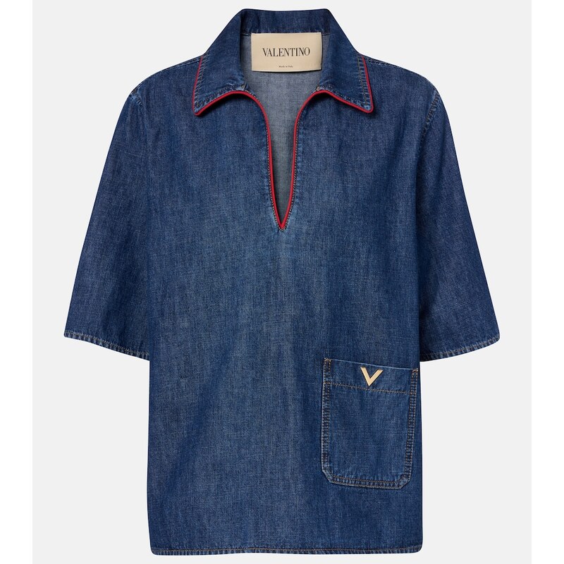 Valentino VGold denim top