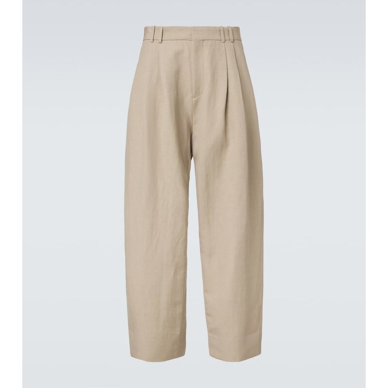 Studio Nicholson Linen and wool wide-leg pants