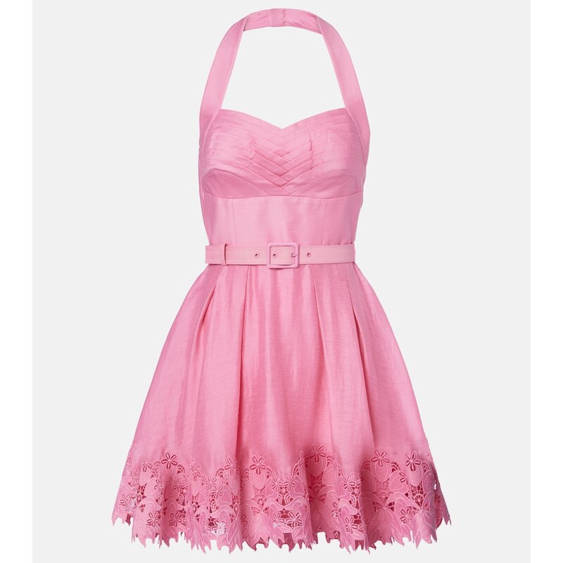 Rebecca Vallance Petalite lace-trimmed minidress