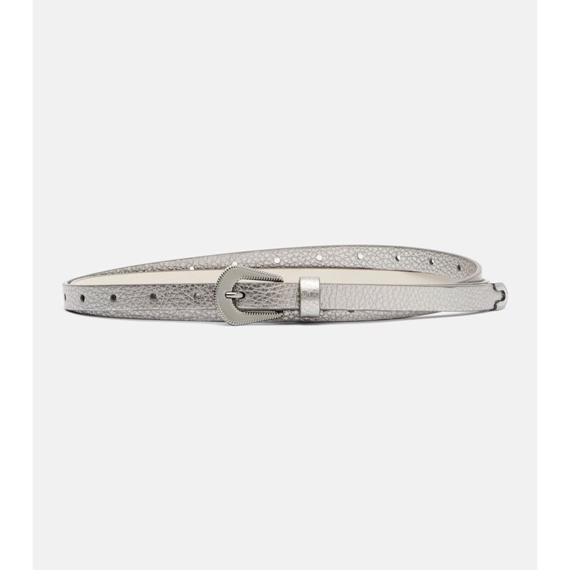 Brunello Cucinelli Metallic leather belt