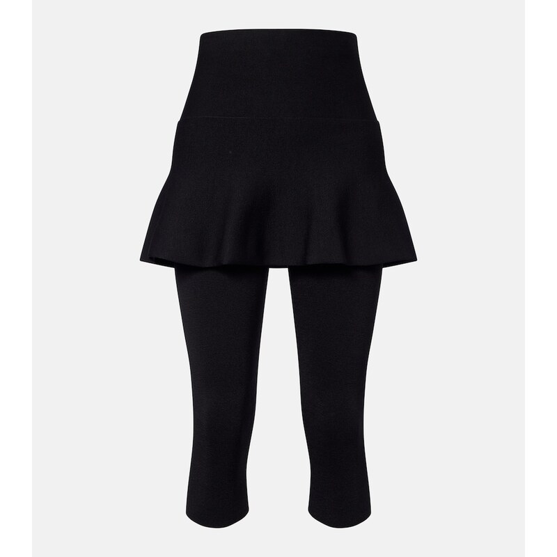 Alaia AlaÃ¯a Cropped peplum leggings