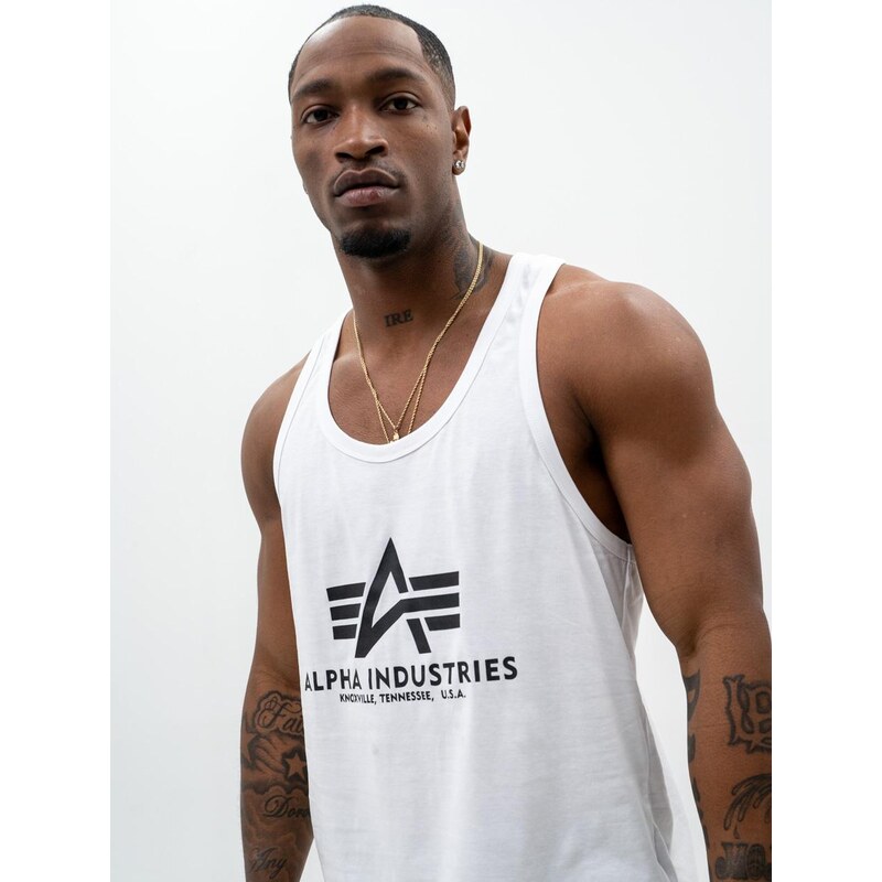 Pánské tílko White Alpha Industries Basic BB T-Shirt
