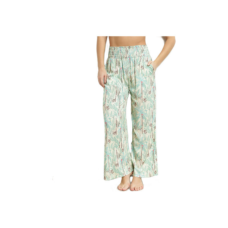 Dámské plážové kalhoty DIM TROPICAL PANTS - DIM - zelená
