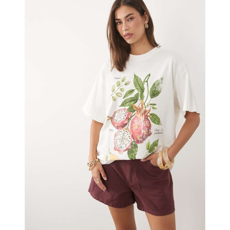 ASOS DESIGN oversized t-shirt with vintage dragon fruit graphic