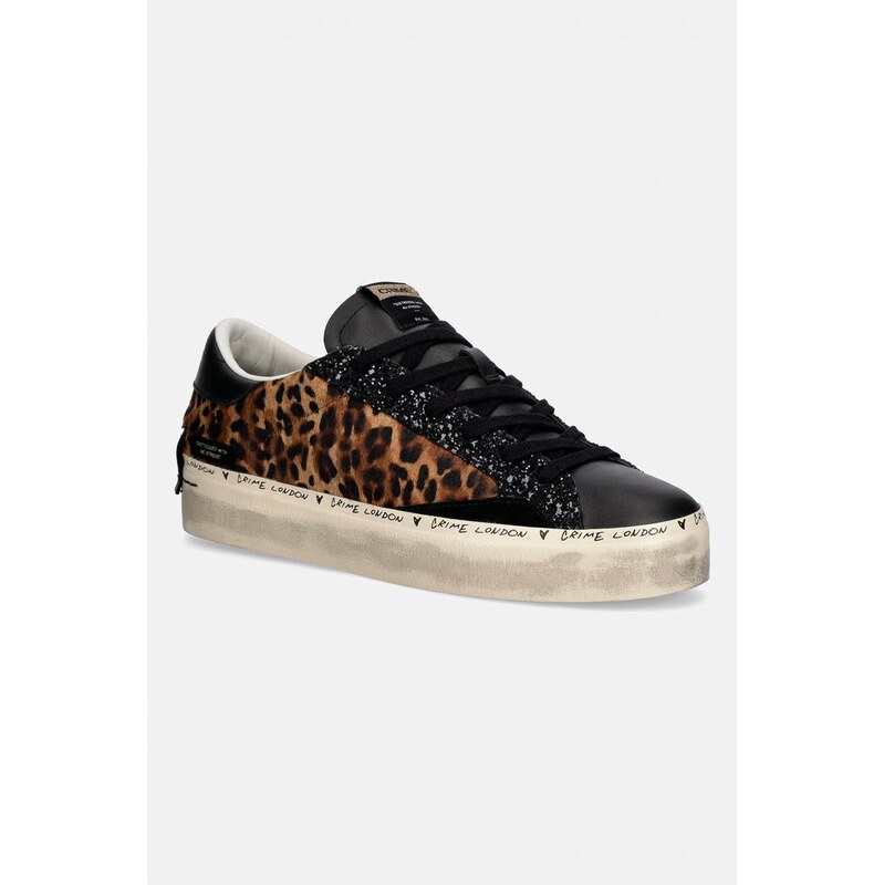 Crime London DISTRESSED PLATFORM sneakers boty dámské kožené
