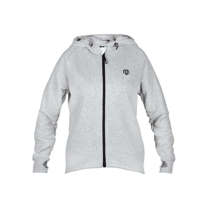 MOROTAI Sportovní mikina Comfy Performance světle šedá / černá