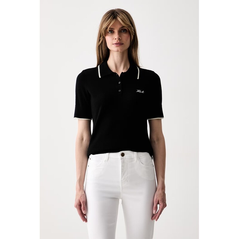 Karl Lagerfeld svetrové polo dámské vlněné