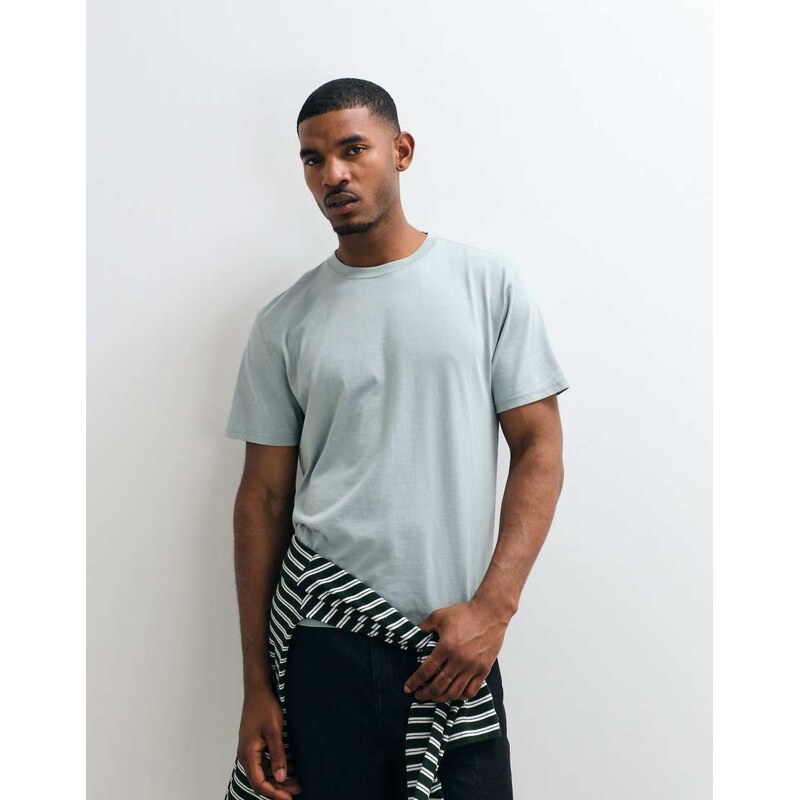 Hollister crew neck short sleeve t-shirt in washed mint-Green