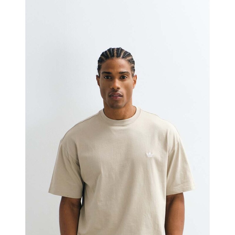 adidas Originals essential oversized t-shirt in light khaki