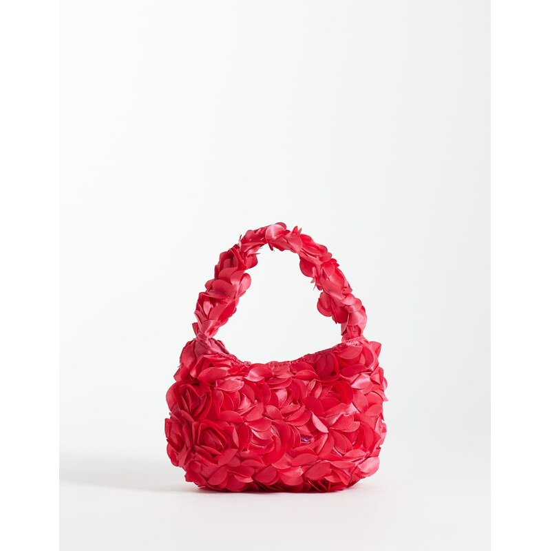 True Decadence floral grab bag in fushcia pink