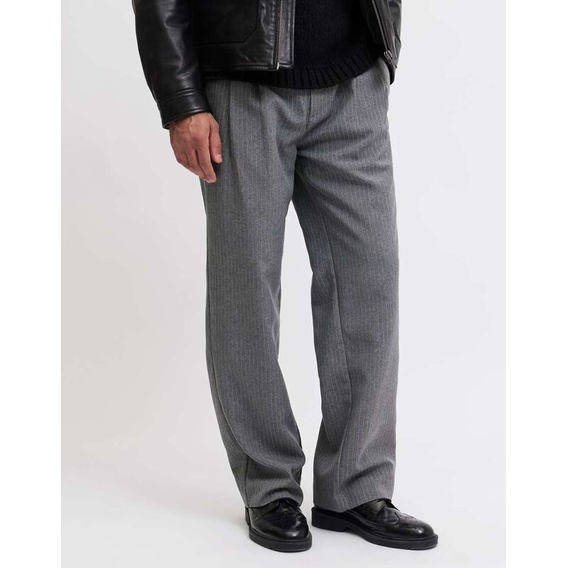 Jack & Jones Classic trousers in dark grey melange