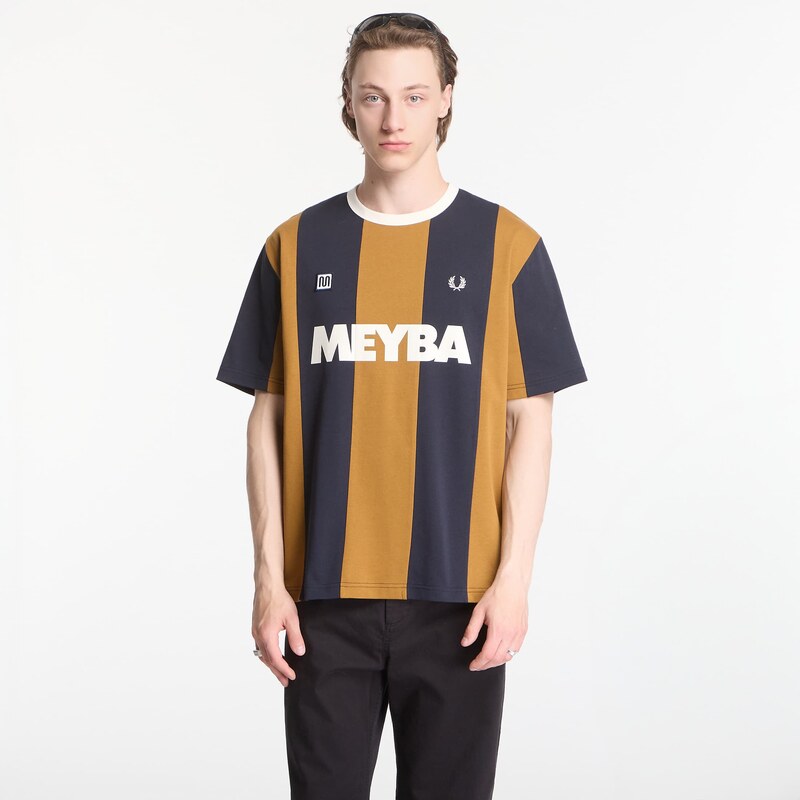 Tričko Fred Perry Meyba Cut And Sew T-Shirt Dark Caramel XL