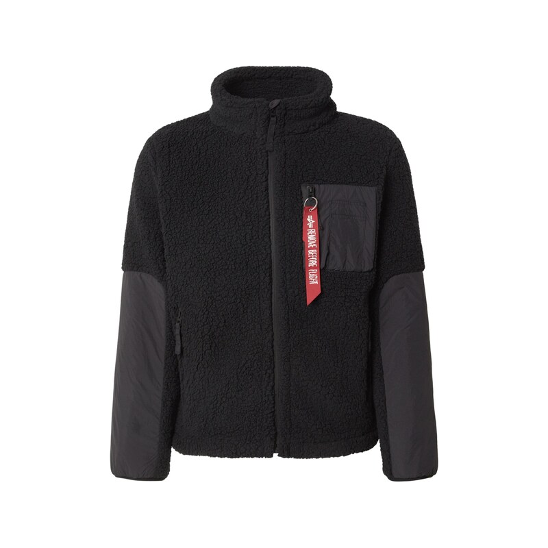ALPHA INDUSTRIES Fleecová mikina černá