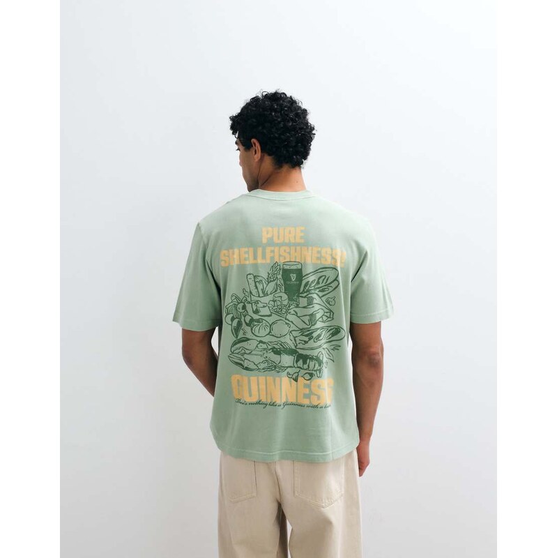 Abercrombie & Fitch Guinness graphic t-shirt in white