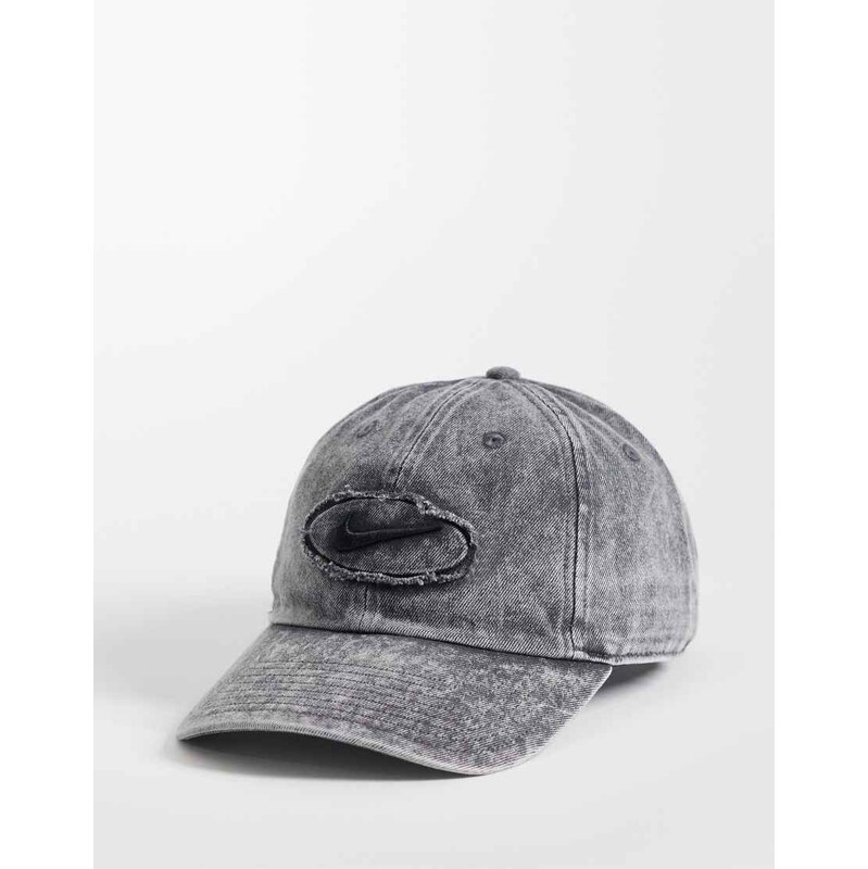 Nike Club denim patch cap in grey