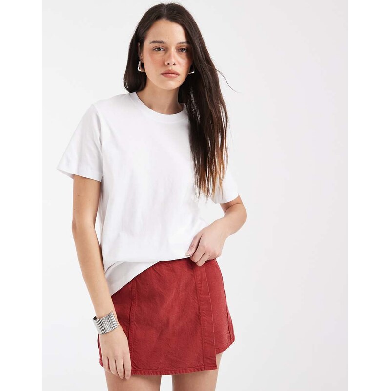 JJXX denim skort in red wash