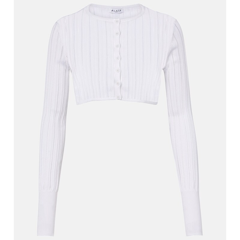 Alaia AlaÃ¯a Cropped knitted cardigan
