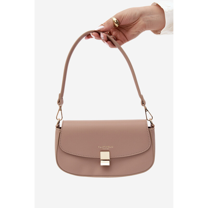 Flora&Co malá kožená kabelka béžová