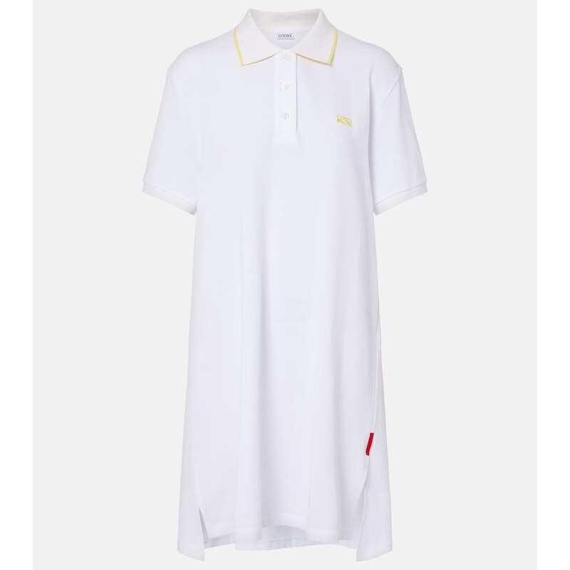 Loewe Double L cotton piqué polo dress