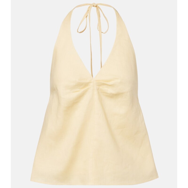 Staud Corso halterneck linen top