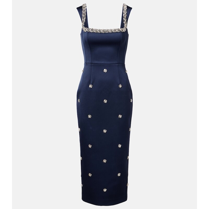 Rebecca Vallance Ayla embellished satin cocktail dress