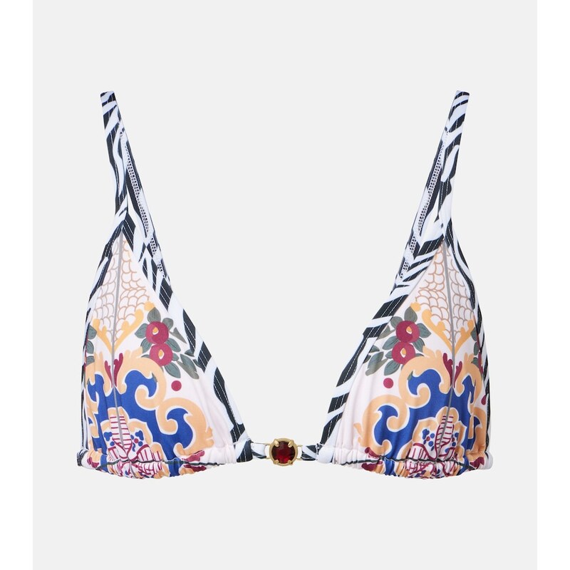Bananhot Pracy embellished printed bikini top