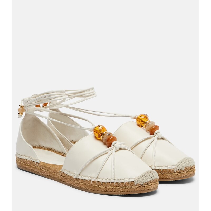 Jimmy Choo Lemi beaded leather espadrilles